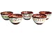 Terracotta White Breakfast Bowls (European Size), Set of 5 - Hand Painted From Spain