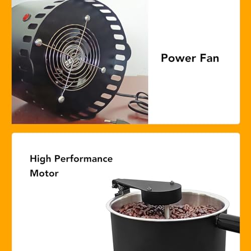 Kaffeebohnen-Kühlplatte, Rotierender Kaffeebohnenkühler, Robust und Rostfrei, 17 W, für den Heimgebrauch (EU-Stecker)
