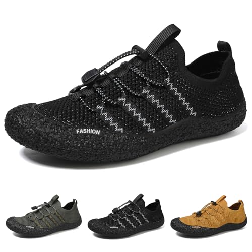 Womens Hike Barefoot Shoes Wide Toe Box Zero Drop Sneakers Comfortable Lightweight Mesh Breathable Aqua Swim Shoes Non Slip Walking Running Pool Beach Grounded Footwear Fashion Sneakers