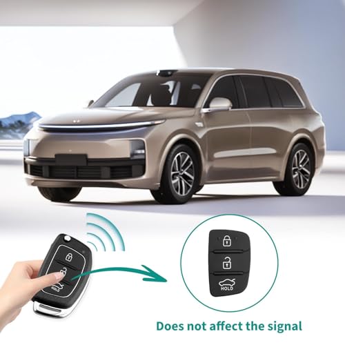2 Stück Autoschlüssel Tastenfeld, Schlüsselgehäuse Tastenfeld Gummi 3 Tasten Kompatibel mit Hyundai Santa Fe Tucson i40 i30 i20 i10 ix20 ix30 ix25 ix35 Fernbedienung Ersatz Tastenpad