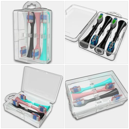 Gatuida Caixa De Armazenamento De Cabeças De Escova De Dente 4 Unidades Caixa De Cabeça De Escova De