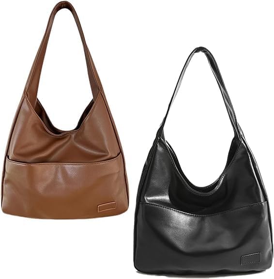2PCS Vegan Leather Maya Bag Casual Trendy Soft Bag