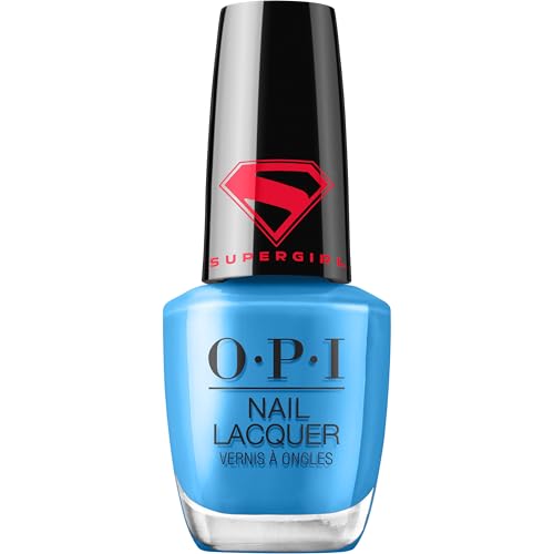 OPI Nail Lacquer Up Up and Ablaze | Opaque Bright Neutral Blue Crme Chip Resistant Nail Polish x Supergirl Collection