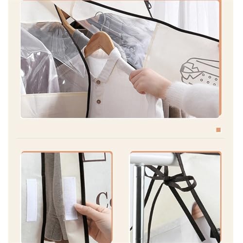 Garment Bags Household Three-dimensional Clothing Dust Cover, Suit Wedding Transparent Dust Cover, Coat Coat Protective Cover, Cloth Closet Clothing dust Cover (Color : A, Size : 90 * 110cm)2