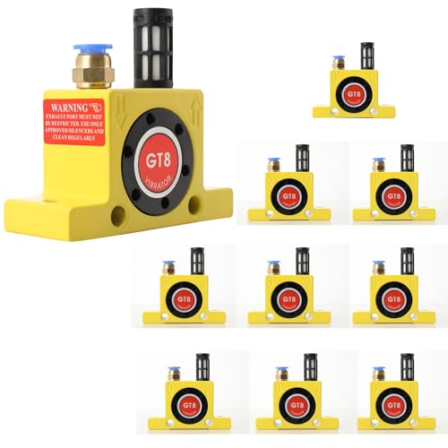 10 PCS GT8 Pneumatic Air Turbine Vibrators G1/8 \'\'Industrial Pneumatic Turbine Vibrators Silent Golden Air Rotary Vibrator Golden GT-8 Series