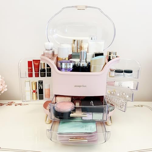 Image of Omeily Makeup Organizer Countertop Vanity Cosmetic Skincares Organizer