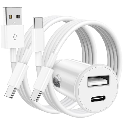 USB C Car Charger for iPhone 17 16 15 Pro Max, 40W Dual Port USB-C & USB-A Car Fast Charging Adapter, 2X3FT C to C Cable & A to C Carplay Cable for iPhone 17 16 15 Series/iPhone Air, iPad, Samsung