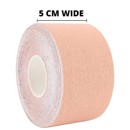 Bureaucrat Boob Tape + Reusable Silicone Nipple Covers, Cotton Spandex Multipurpose Breast Lift Booby Lifting Push-up Skin Friendly Adhesive Multipurpose Stick-on Bra for Women - Image 3