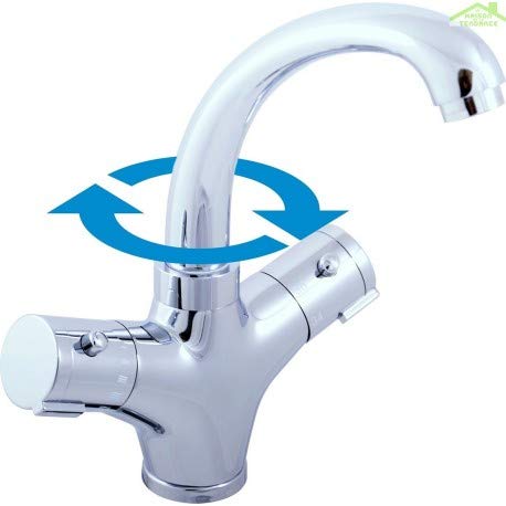 Mitigeur lavabo thermostatique en chrome