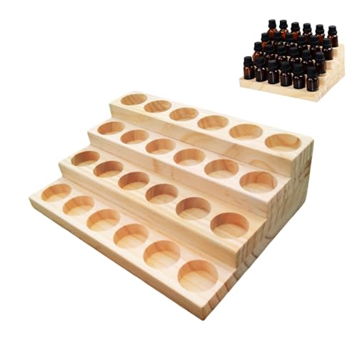 Essential Oil Display Stand 4 Tier Wood Rack