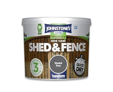 Johnstone's Woodcare One Coat Shed and Fence - Shaded Grey - 5L