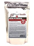 MSM (2.2 lbs - 1000 kilograms) Pure Methylsulfonylmethane Powder Distilled Crystals Plant Sourced Sulfur Opti Processed Vegan Fast Absorption No GMOs, Fillers, Additives or Heavy Metals