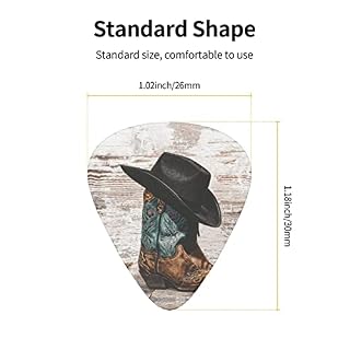 Ensemble de 12 médiators de guitare avec chapeau de cow-boy et bottes pour guitare acoustique, guitare électrique… - Les Beatles, Paul McCartney, John Lennon, RIngo Starr, George Harrison Ensemble de 12 médiators de guitare avec chapeau de cow-boy et bottes pour guitare acoustique, guitare électrique… – Image 4