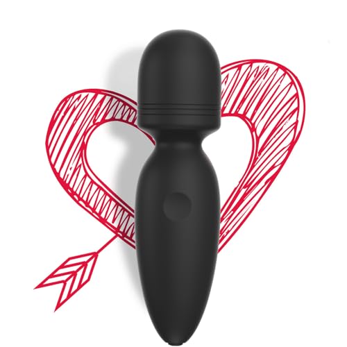 Mini Wand Massager with 10 Vibration Modes Whisper Quiet Cordless Waterproof Handheld Massager for Shoulder and Back Full Body Massage Sports Recovery