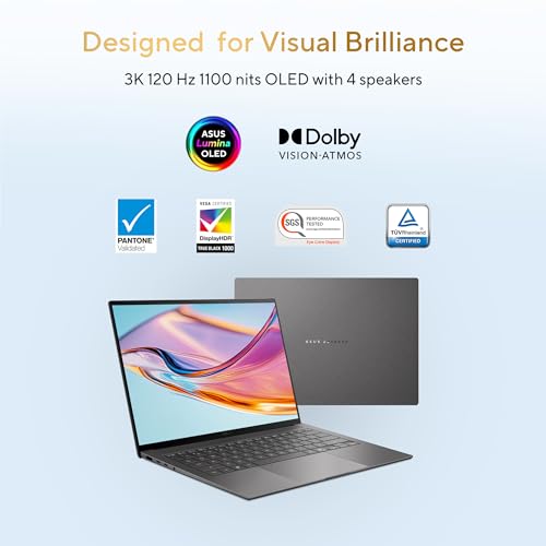 Image of ASUS Zenbook S14 (2026),Smartchoice,Intel Core Ultra 9 (Series 3),Intel iGPU,32GB RAM,1TB SSD,3K OLED,Touchscreen,14 inch(35.5 cm),Win 11,M365 Basic(1Y),Office 24, Gray,1.2 Kg,UX5406AA-SU188WS,Copilot+ PC