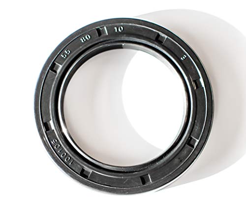 EAI Oil Seal 55mm X 80mm X 10mm (5 PCS) TC Double Lip w/Spring. Metal Case w/Nitrile Rubber Coating