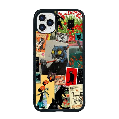 qizjio Cat Phone Case Shockproof Protective Collage Cases for iPhone 11 Pro Max
