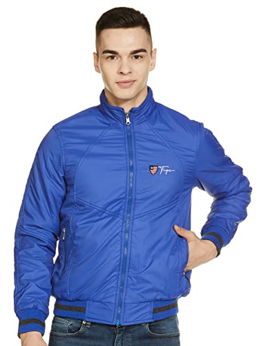 The Indian Garage Co Men's Slim Fit Nylon Jacket (TIG-AW20-JKT07-04_Royal Blue L)