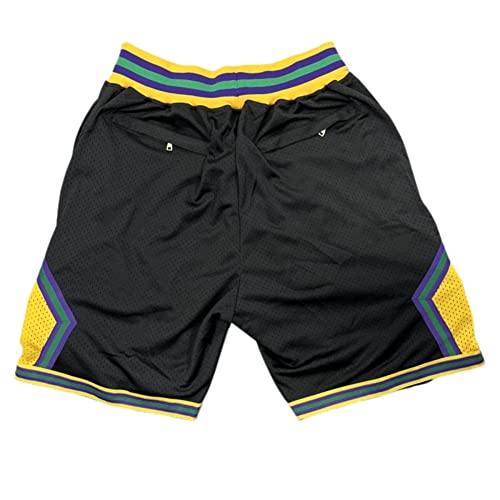 D-5 Men Basketball Shorts Mighty Ducks Sport Shorts Green/Black2