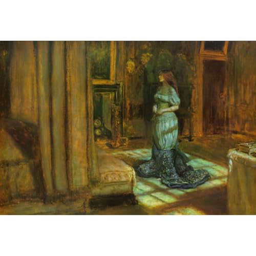 Impression d'art sur toile La veille de Sainte Agnès 1863 ARTICULOZY grande taille 101x127 cm