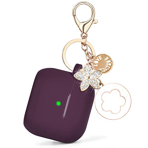 Image of Case for Airpods Pro 1st 2nd Generation - VISOOM Airpods Pro 1 /2 Cases Cover Women Silicone iPod Pro 2 Earbuds Wireless Charging Case Girl Bling Keychain for Apple Airpod Gen Pro 2