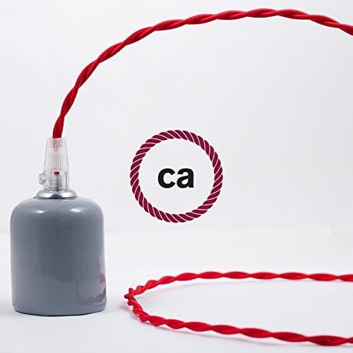 CA Creative Cables Red Rayon Covered Twisted Electric Cable 2x18 AWG - TM09-100ft, 2 x 18 AWG