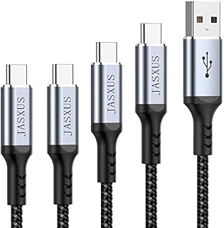 USB Type c Cable 4 Pack(1m 2m 2m 3m) Fast Charging 3.1A usb to usb C Fast Charger Braided Cord Compatible with Samsung Galaxy S20 S10 S9 Note 9 8 S8 Plus, Huawei P30/P20/P10, Google Pixel,LG G5/G6