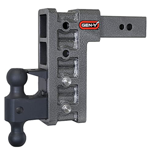 Gen-Y Gh-1624 Mega-Duty Adjustable 9" Drop Hitch With Gh-0161 Dual-Ball, Gh-0162 Pintle Lock For 2.5" Receiver - 32,000 Lb Towing Capacity - 3,500 Lb Tongue Weight #TOP9