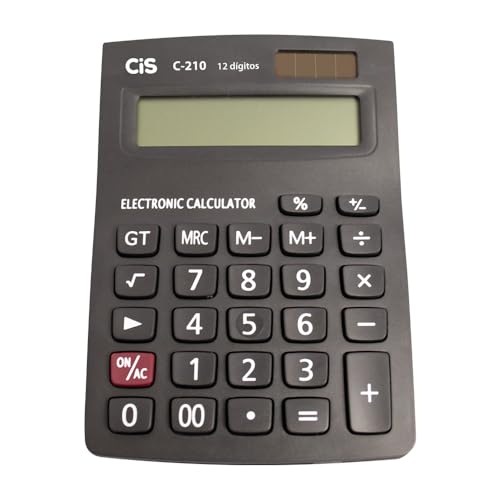 Calculadora 12 dígitos C-210, Preta, 1 unidade
