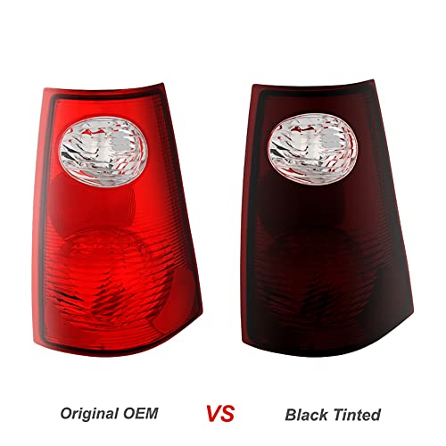 Vipmotoz Smoke Red Lens Oe-Style Tail Light Lamp Assembly For 2001-2005 Ford Explorer Sport Trac, Driver & Passenger Side #TOP3