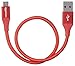 Amazon Basics Double Braided Nylon USB-A 2.0 to Micro USB Cable, 1 Feet, Red