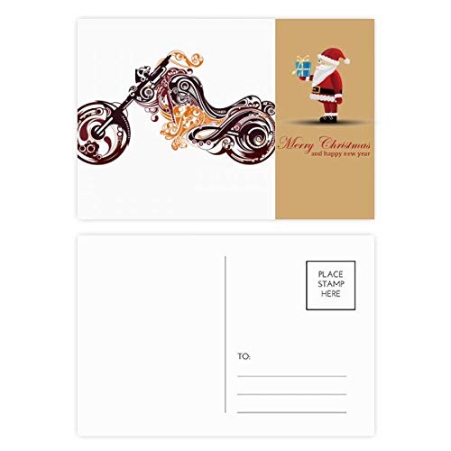 Carte postale motocyclette Noël lot de 20 pour vœux originaux sans panne d'inspiration