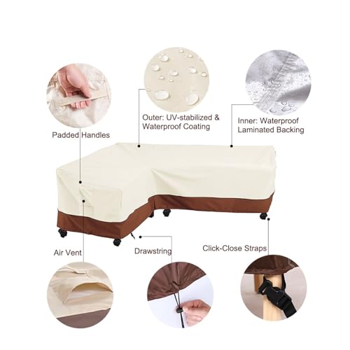 Housse de canapé d'angle imperméable bâche de protection extérieure anti-poussière - 4