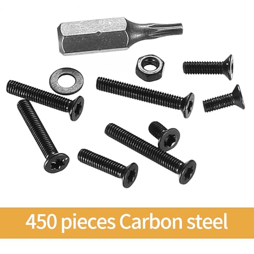 450 Pcs M3 Bolts and Nuts Set, M3 Countersunk Screws Nuts and Bolts Set with Washers, Torx Screws Set, Flat Head Machine Screws Bolts Nuts Assortment Kit, Torx Countersunk Head Bolts Screws - Image 3