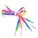 GOOTRADES Polyester Rainbow Color Flat Shoelaces for Shoes Sneakers 42'' (5 pairs) (A)