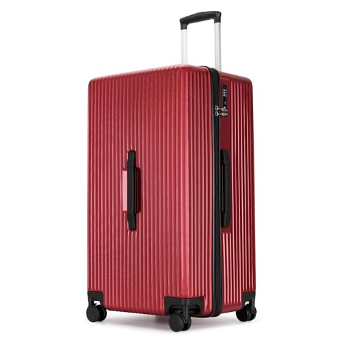 PRIMICIA GinzaTravel Trunk Luggage, 28 Inch Luggage with Spinner Wheels, Scratch resistant texture Lightweight PC material with TSA Lock (Wine Red)