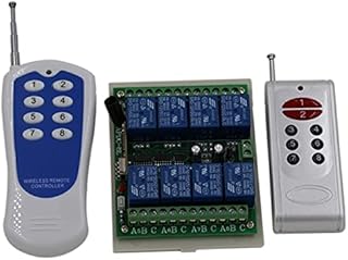 New DC24V 8CH Radio Controller RF Wireless Remote Control Switch System 2pcs Transmitters with 8 Key +1 pcs Receiver 315 /433mhz - (Color: DC24V 8CH 315MHZ)