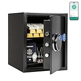 XDeer 1.2 Cu.Ft Smart Biometric Gun Safe with Fireproof Bag...