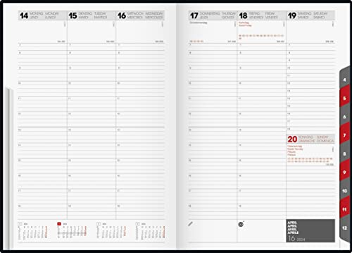 rido/idé Weekly calendar model studioplan int. 2024 2 pages = 1 week sheet size 16.8 x 24 cm blue - Image 2