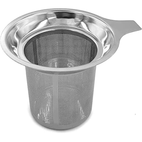 Daycount Stainless Steel Reusable Filter, Tea Baskets Mesh Coffee Espresso Strainer Dripper With Holder Cover