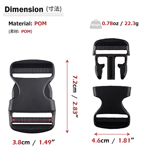 Azarxis Fibbie Plastiche per Cinghie Fibbia con