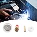 HilBeliFU WP Torch Glass Cup Kit, 2.4mm Copper Gas Lens Collet Glass Cup Set with Washer and Loop, High Heat WP Glass Welding Cup Kit for WP-17/18/26 Argon Arc Welding Torch