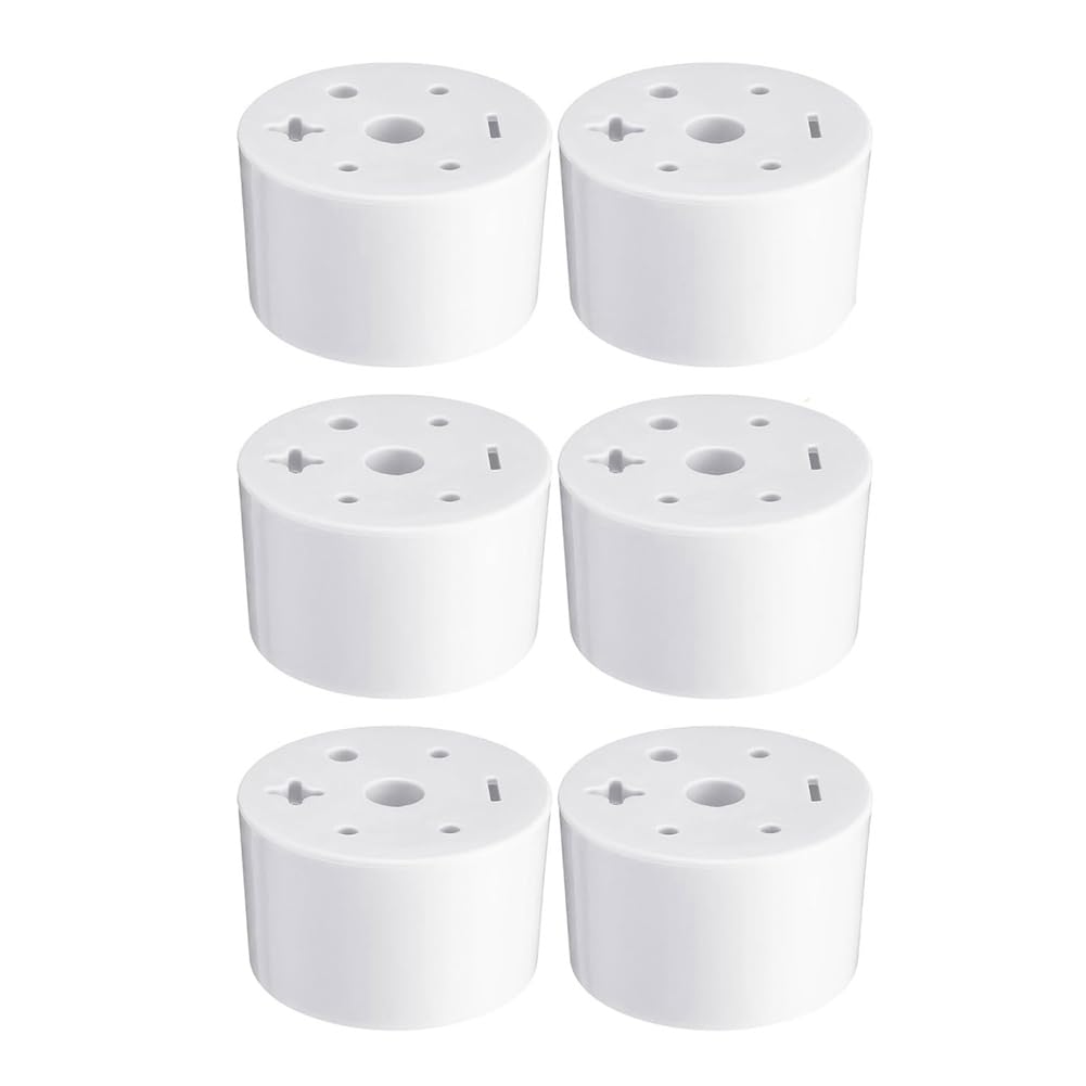 CTRLZS 6 Pcs Cemetery Grave Vase Inserts Plastic Cemetery Flowers Holder Bracket with 7 Hole Cylindrical Reusable Cemetery