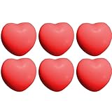 Handkrafttrainer, 6 Stück, herzförmig, Fingertrainer, Handkrafttrainer, tragbar, Polyurethan, für Fitnessübungen
