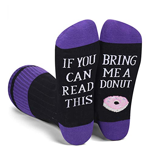 Funny Saying If You Can Read This Bring Me Donuts Socks-Funny Novelty Donuts Gifts For Women Donuts Lover