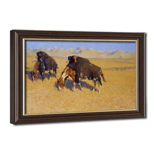 Tableau indiens Remington : haut de gamme sur toile avec cadre de suspension
