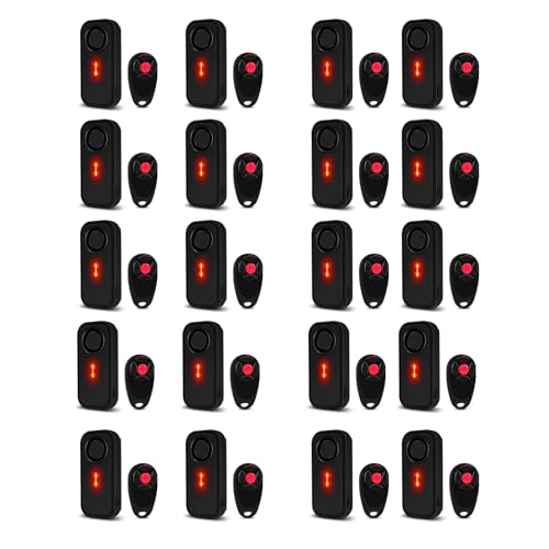 USUPERINK Car Alarm System, 113dB Fake Car Alarm, Motion Alarms for Cars Vehicle Security Alert Automotive Vibration Warning Interior Safety Red LED Light IP66 Waterproof, 20Pcs