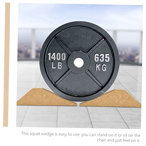 Lioobo bloque para sentadillas de corcho para entrenamiento de piernas miniatura 5