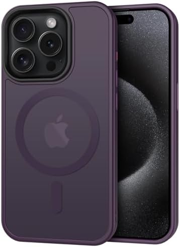 CACOE Magnetic Case for iPhone 15 Pro Max 6.7 inch, Dark Purple