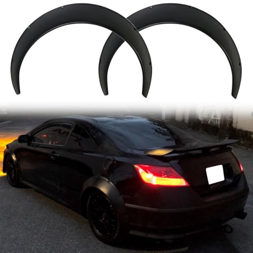 HYPER GLORY Universal Fender Flares, Black PP - Polypropylene Fender Flares Protector, Mud Guards, 2PCS